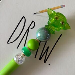 Disney Doorables: Star Wars: Yoda handmade beaded pen